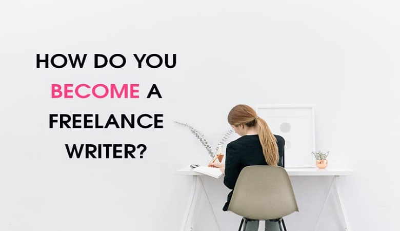 A woman sitting down and thinking "How to become a freelance content writer"