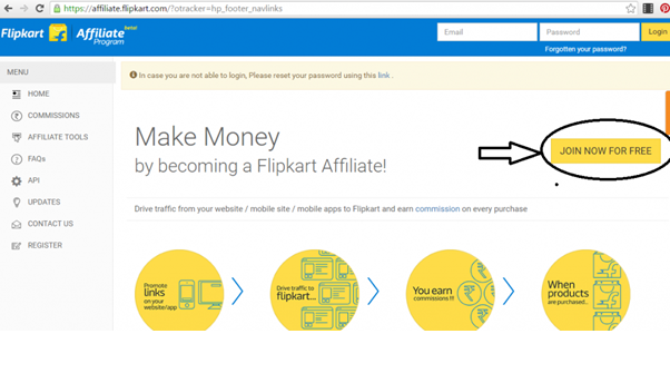 Make Money by becoming  Flipkart Affiliate .